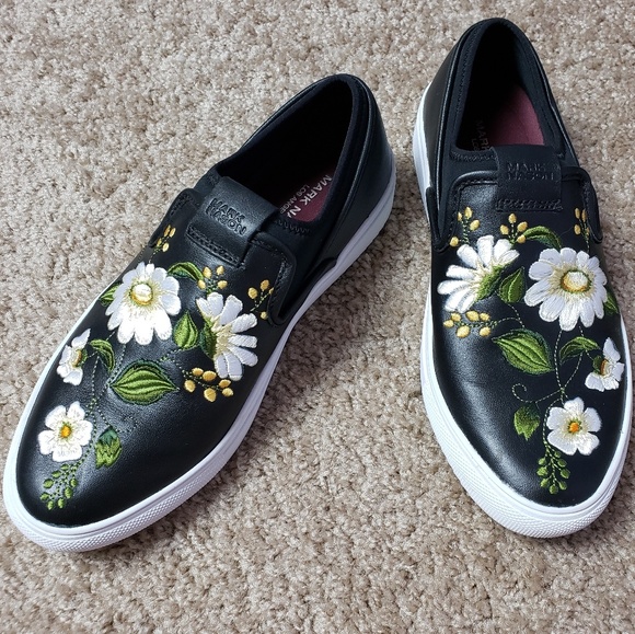 Mark Nason Shoes - Mark Nason Slip On Floral Embroidery Leather